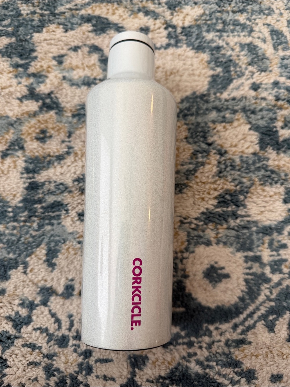 16 OZ Corkcicle White Bottle with Magenta Logo Unicorn Magic